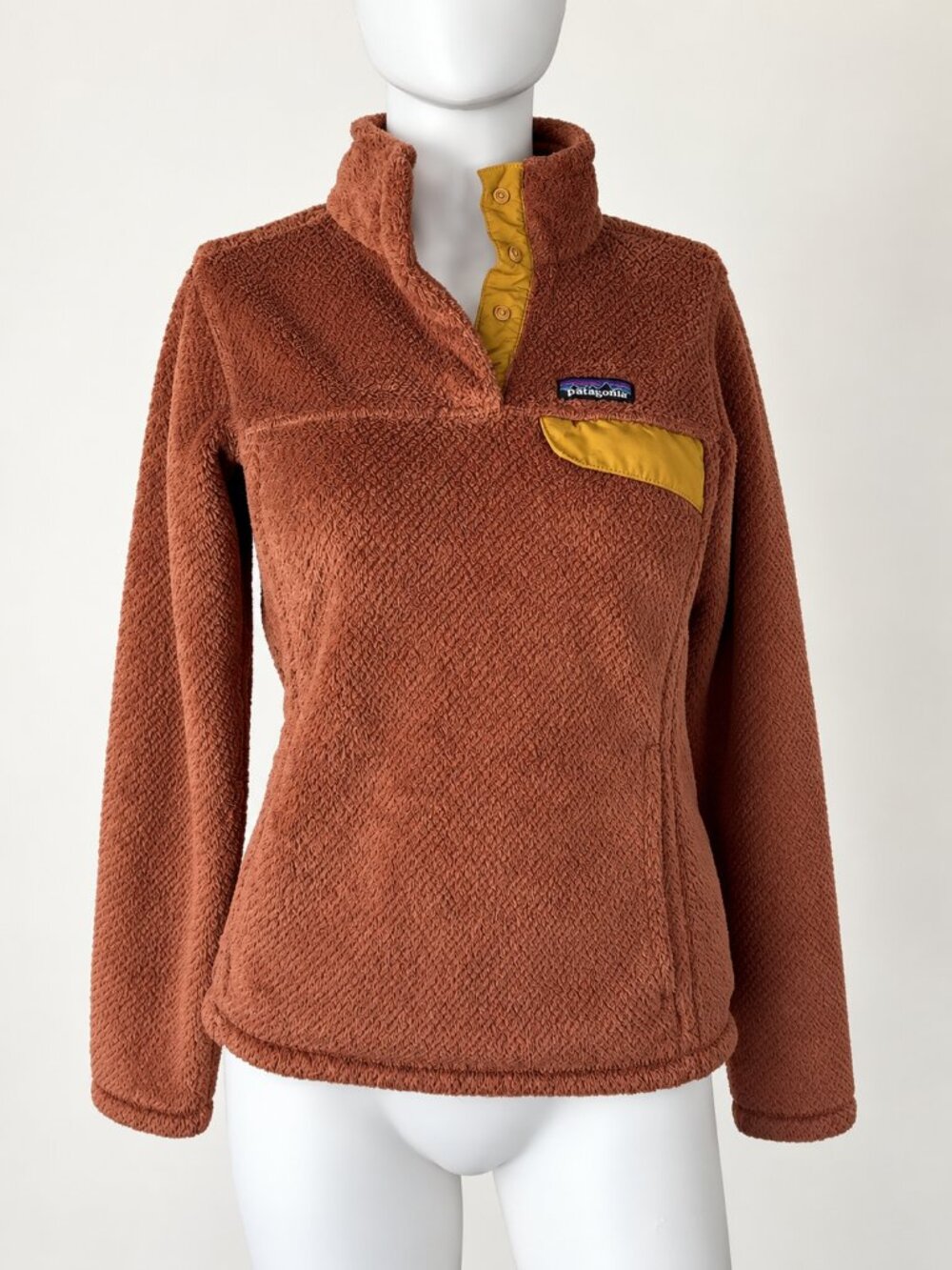 Patagonia Women’s Rust Snap Fleece Pullover Kangaroo Pocket Outdoor - XS